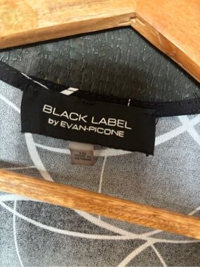 Evan Picone Black Label Black and White Patterned Women’s Dress